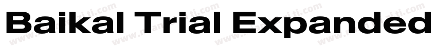Baikal Trial Expanded Bold字体转换